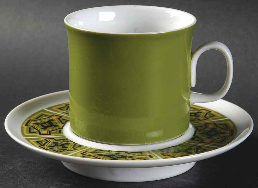 Zanzibar Flat Cup & Saucer Set by Sango-1