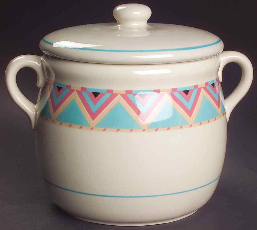 Zuni Cookie Jar & Lid by Sango-1