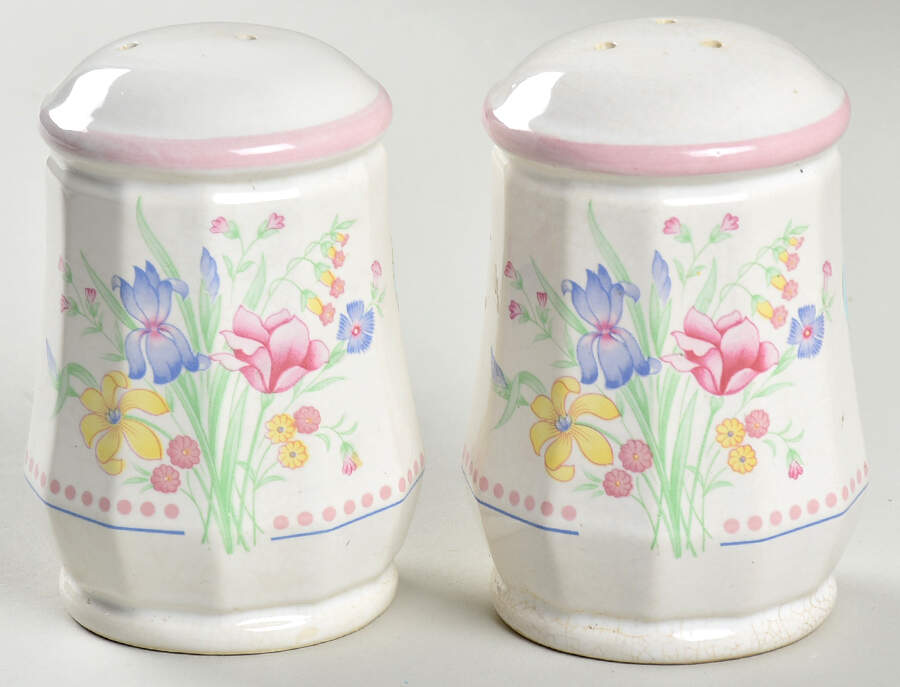 Victorian Flowers Salt & Pepper Set by Sarma Studios-1