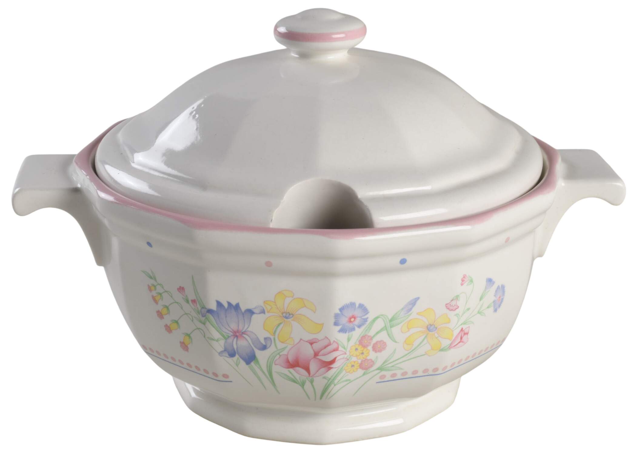 Victorian Flowers Small Tureen & Lid by Sarma Studios-1