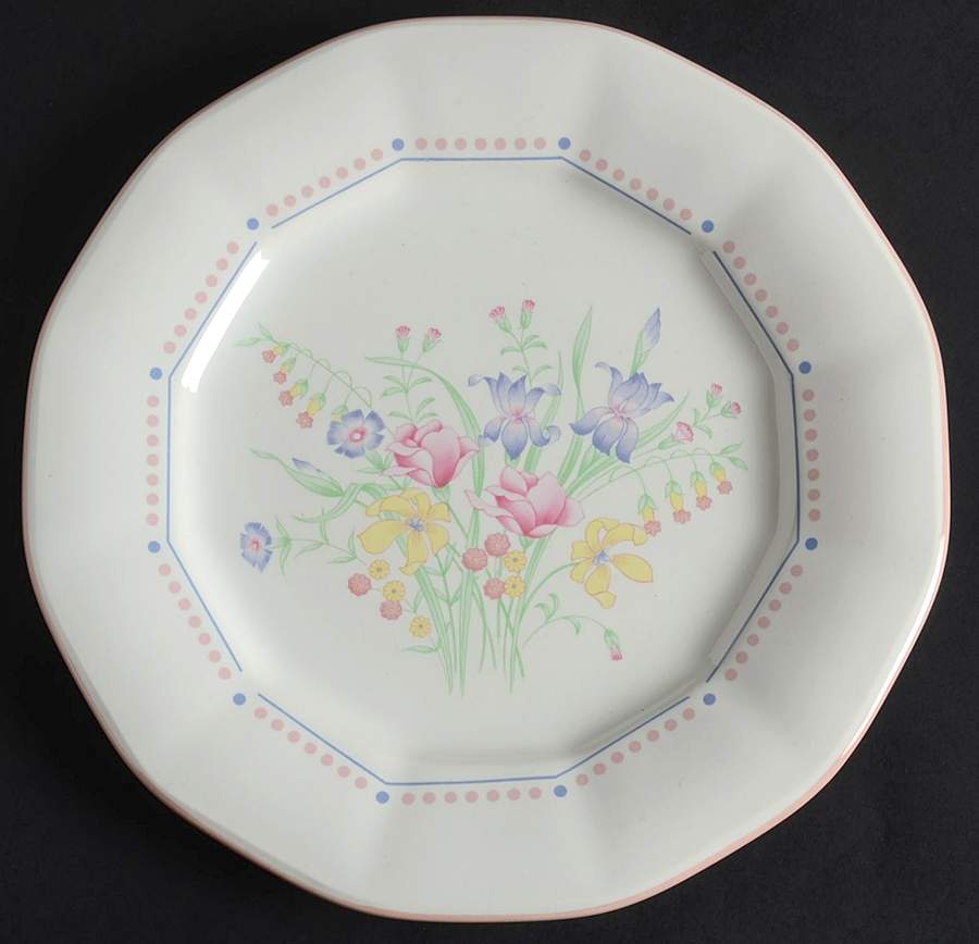 Victorian Flowers Salad Plate by Sarma Studios-1