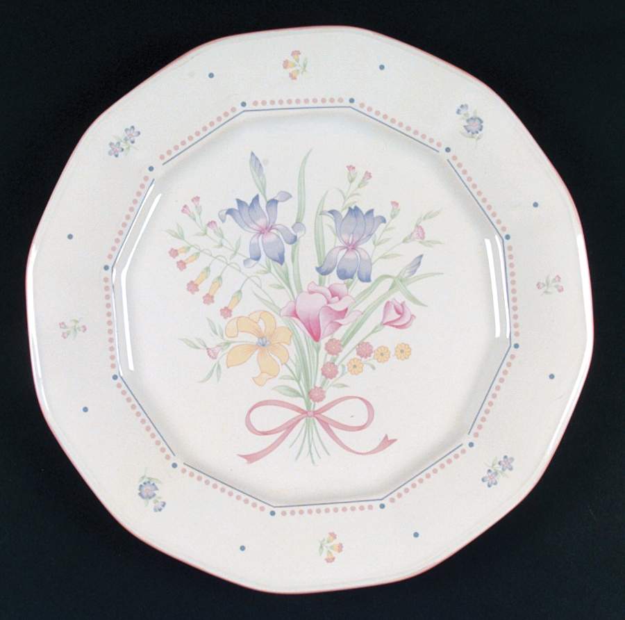 Victorian Flowers Dinner Plate by Sarma Studios-1