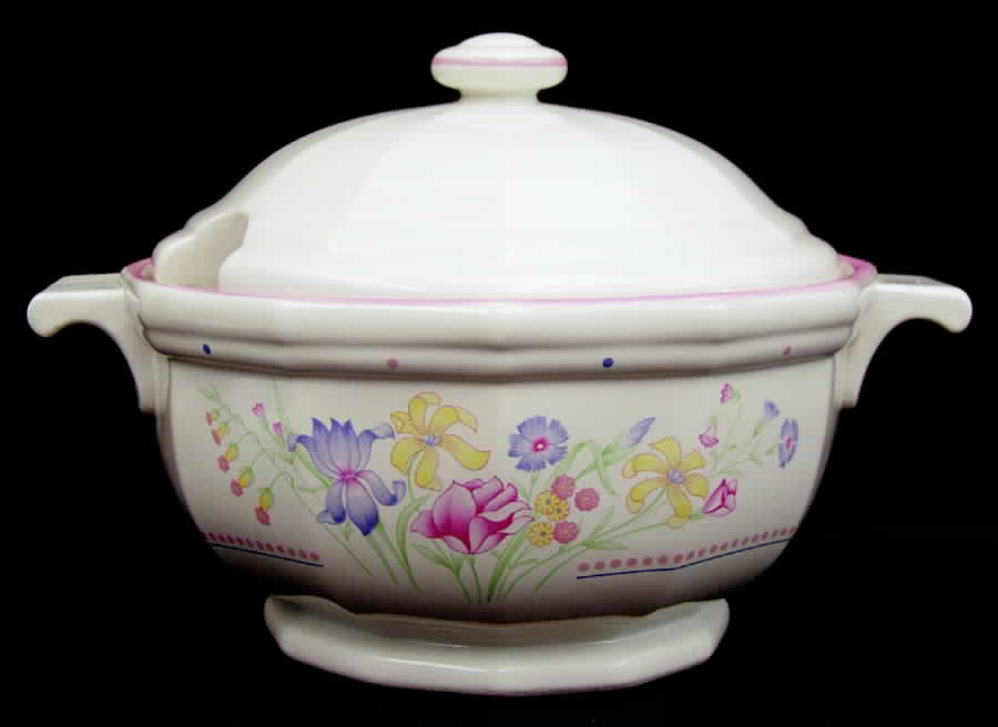 Victorian Flowers Tureen &  Lid by Sarma Studios-1