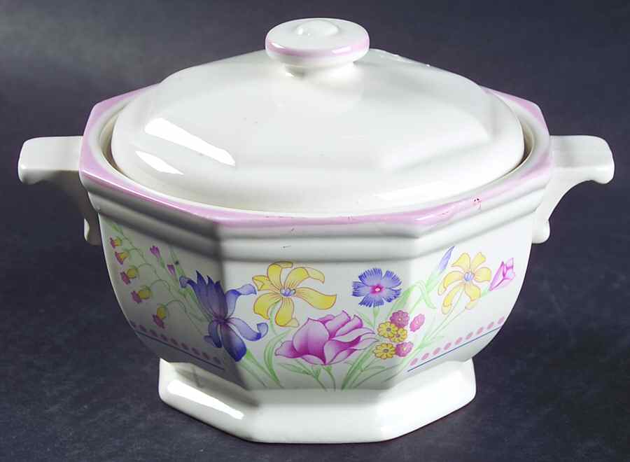 Victorian Flowers Individual Casserole & Lid by Sarma Studios-1