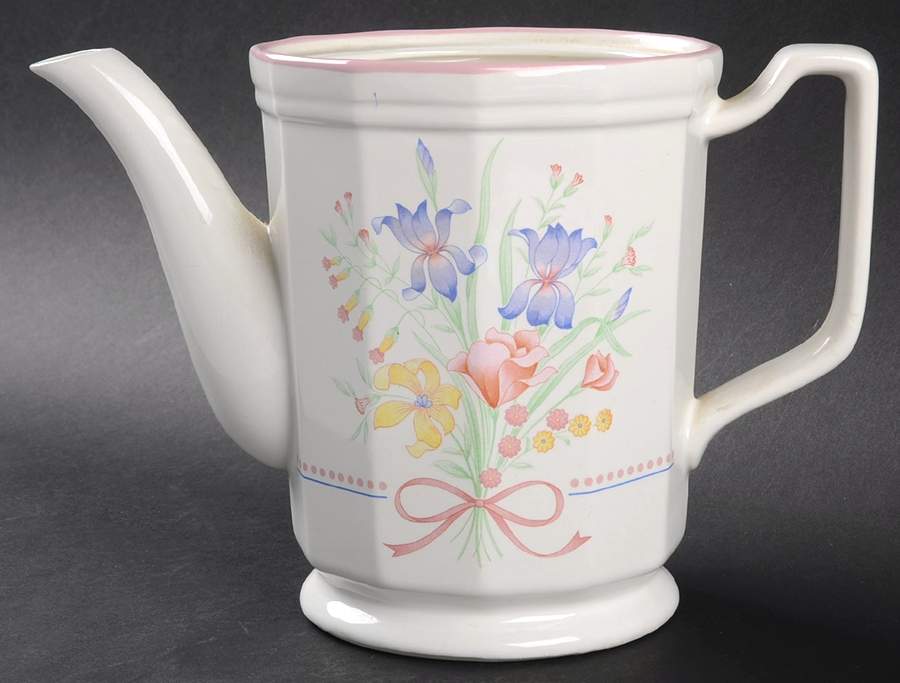 Victorian Flowers Coffee Pot No Lid by Sarma Studios-1