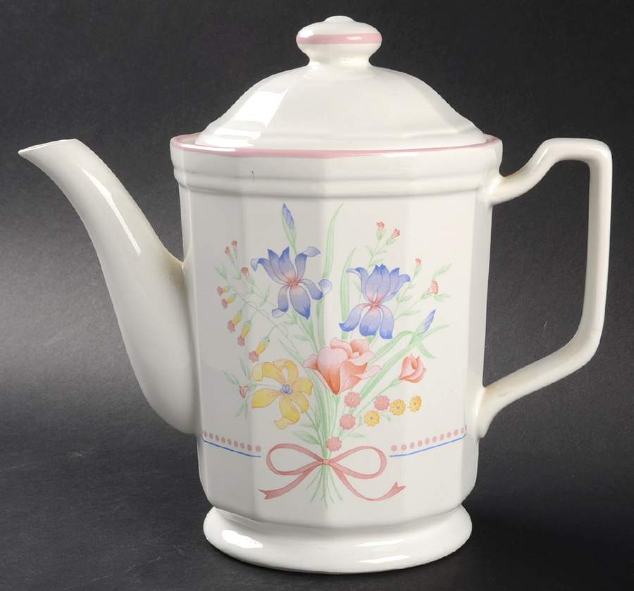 Victorian Flowers Coffee Pot & Lid by Sarma Studios-1