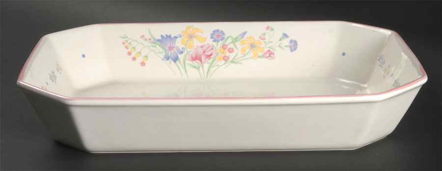 Victorian Flowers 13"  Rectangular Baker by Sarma Studios-1