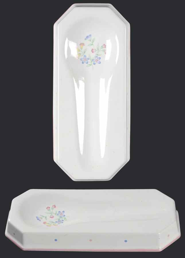 Victorian Flowers Spoon Rest/Holder (Holds 1 Spoon) by Sarma Studios-1