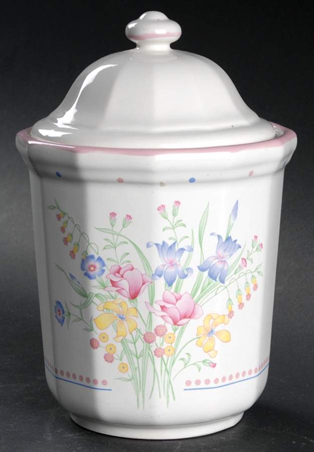 Victorian Flowers Small Canister & Lid by Sarma Studios-1