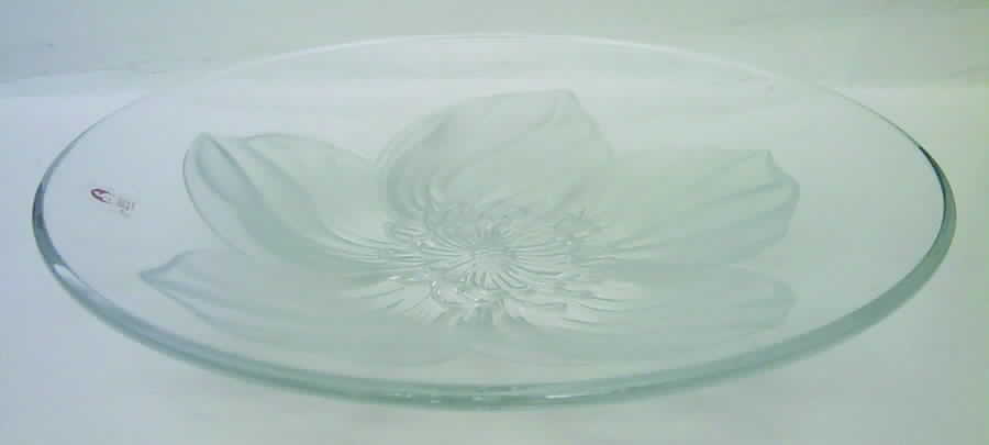 Printemps Clear Serving Plate by Sasaki-1