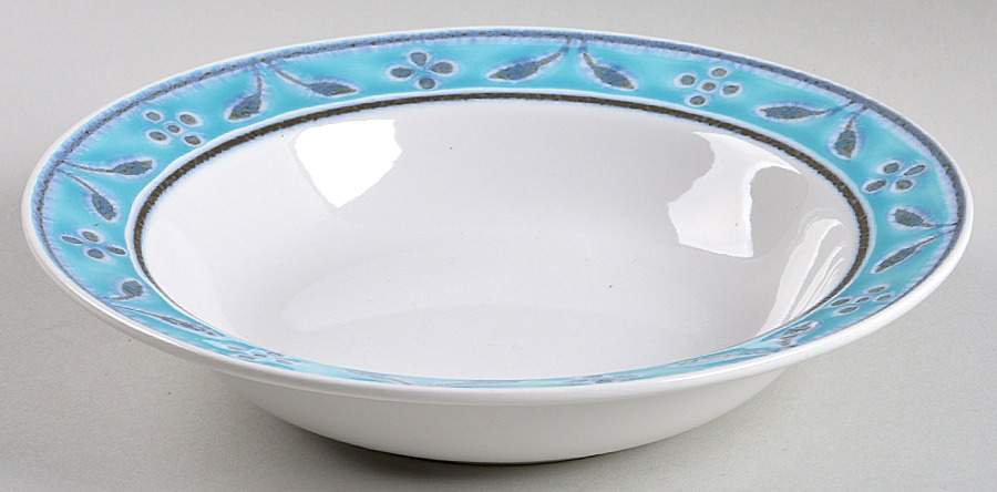 Chantilly Turquoise 9" Round Vegetable Bowl by Savoir Vivre-1