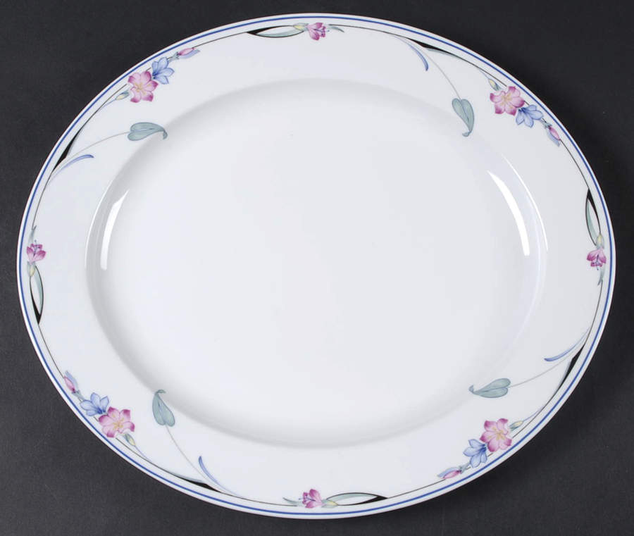 Fleur 13" Oval Serving Platter by Savoir Vivre-1