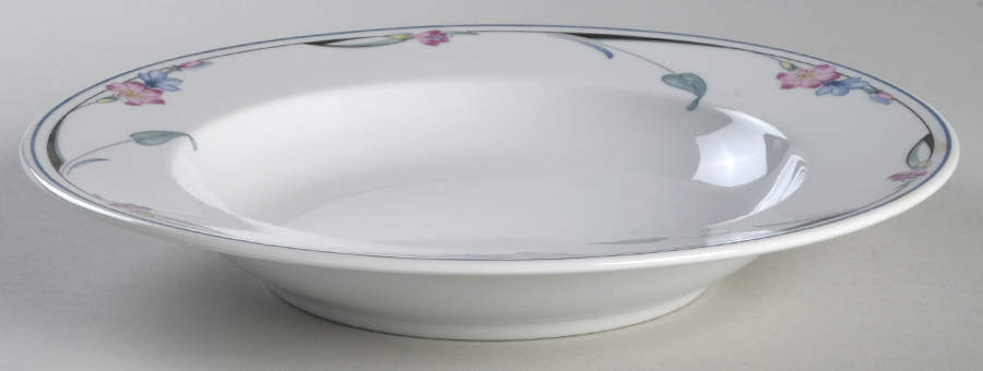 Fleur Large Rim Soup Bowl by Savoir Vivre-1