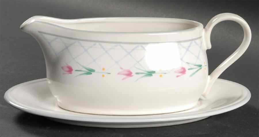 Flower Garden Gravy Boat & Underplate by Savoir Vivre-1