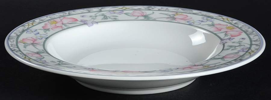 Fresh Bouquet Large Rim Soup Bowl by Savoir Vivre-1