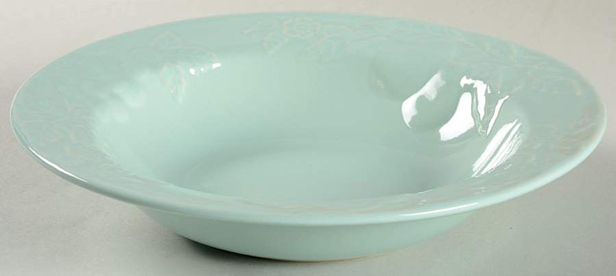Fruit Promenade Mint Rim Soup Bowl by Savoir Vivre-1