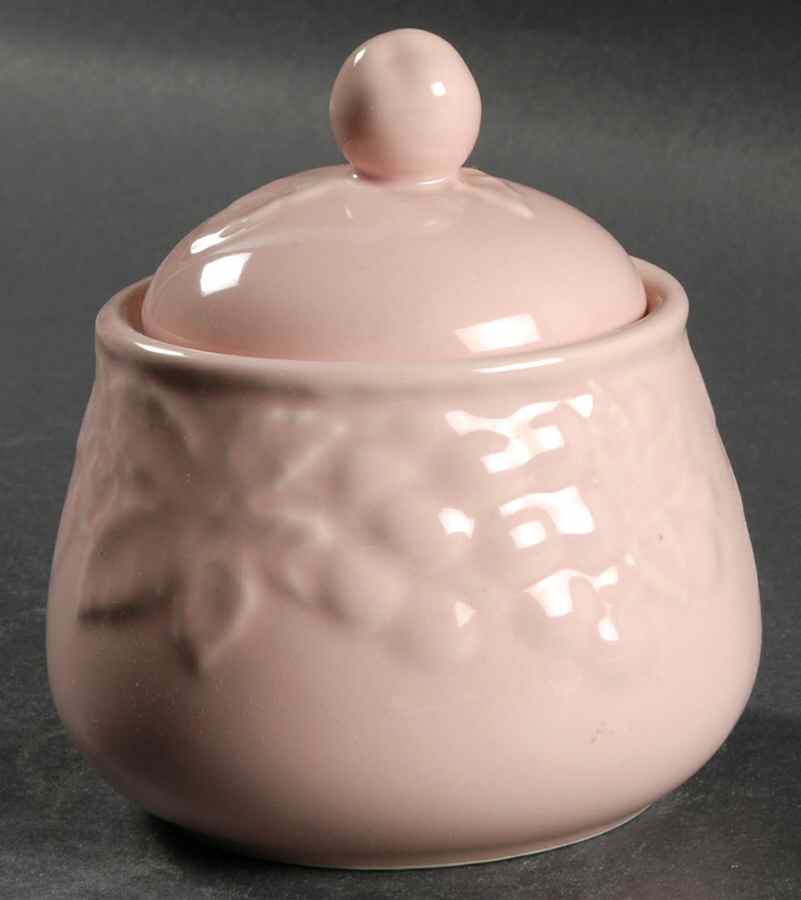 Fruit Promenade Pink Sugar Bowl & Lid by Savoir Vivre-1
