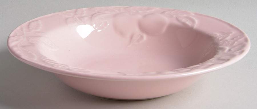 Fruit Promenade Pink Rim Soup Bowl by Savoir Vivre-1