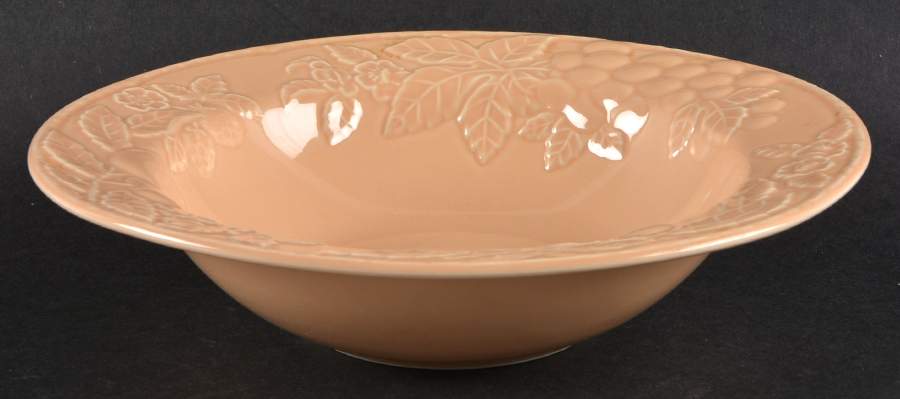 Fruit Promenade Peach 9" Round Vegetable Bowl by Savoir Vivre-1