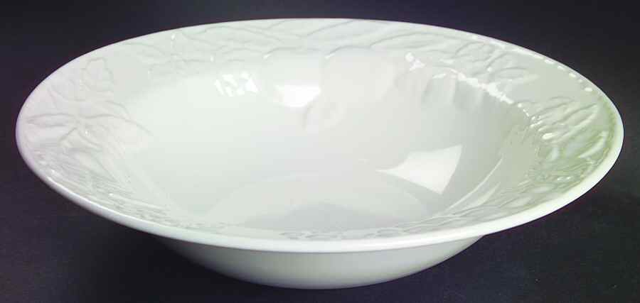 Fruit Promenade White 9" Round Vegetable Bowl by Savoir Vivre-1