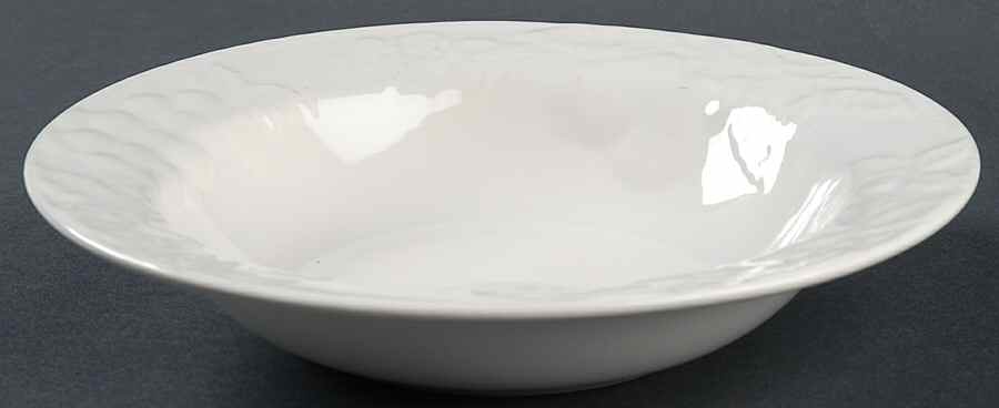 Fruit Promenade White Rim Soup Bowl by Savoir Vivre-1