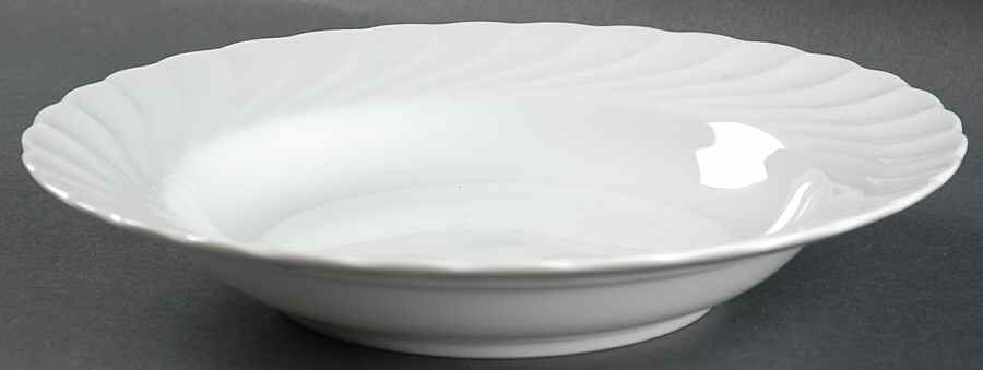 French Swirl Large Rim Soup Bowl by Savoir Vivre-1