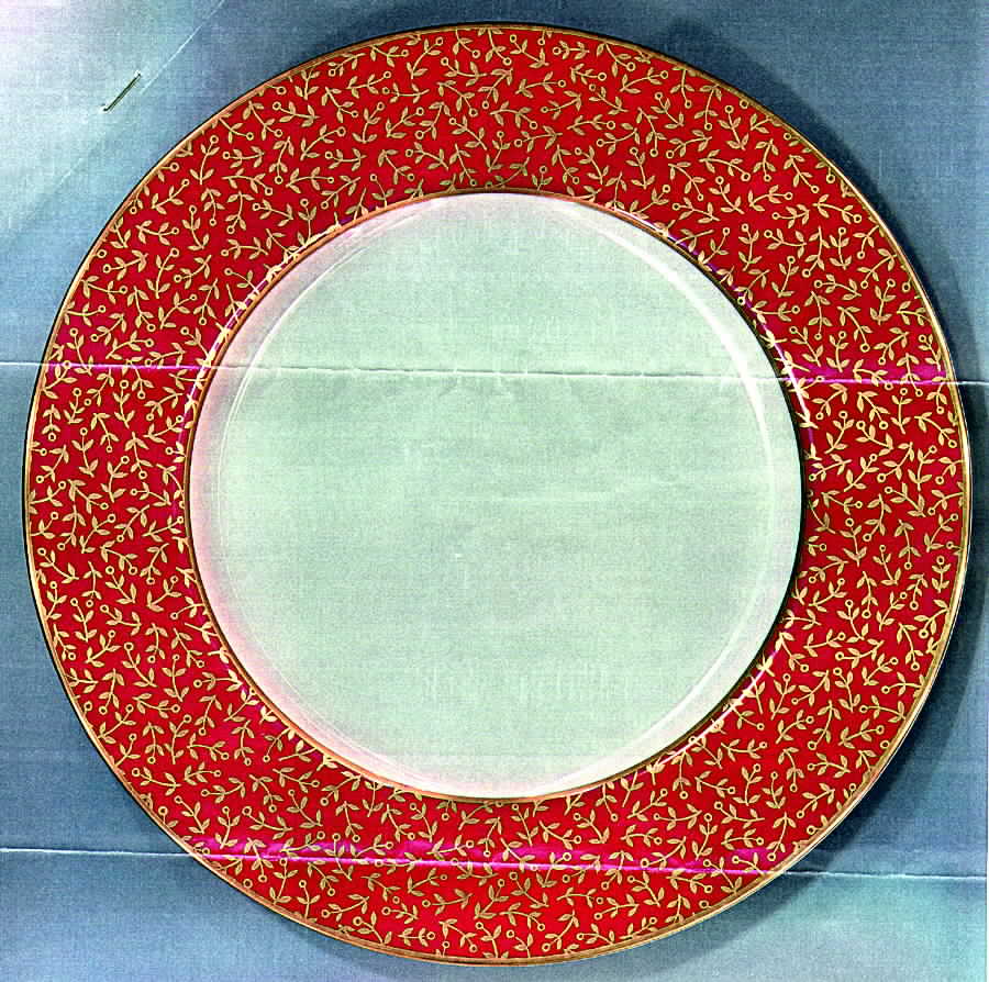 Gold Lame Terra Cotta Dinner Plate by Savoir Vivre-1