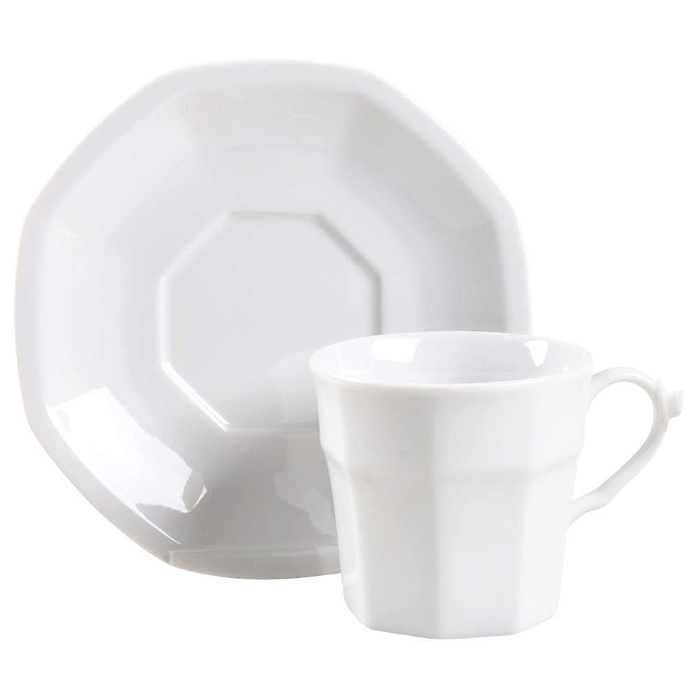 Maison Blanche Flat Demitasse Cup & Saucer Set by Savoir Vivre-1