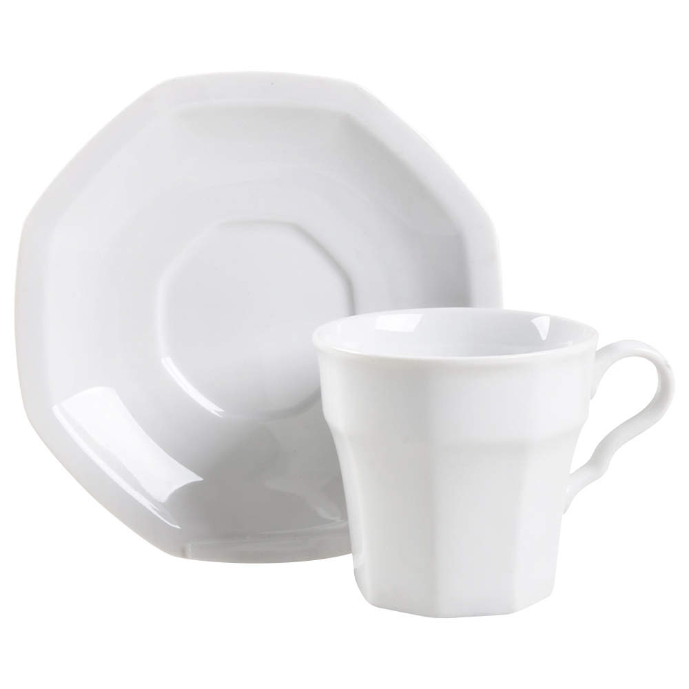 Maison Blanche Flat Cup & Saucer Set by Savoir Vivre-1