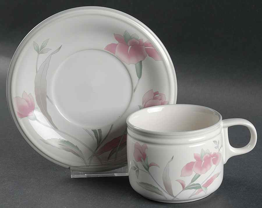 May Flowers Flat Cup & Saucer Set by Savoir Vivre-1