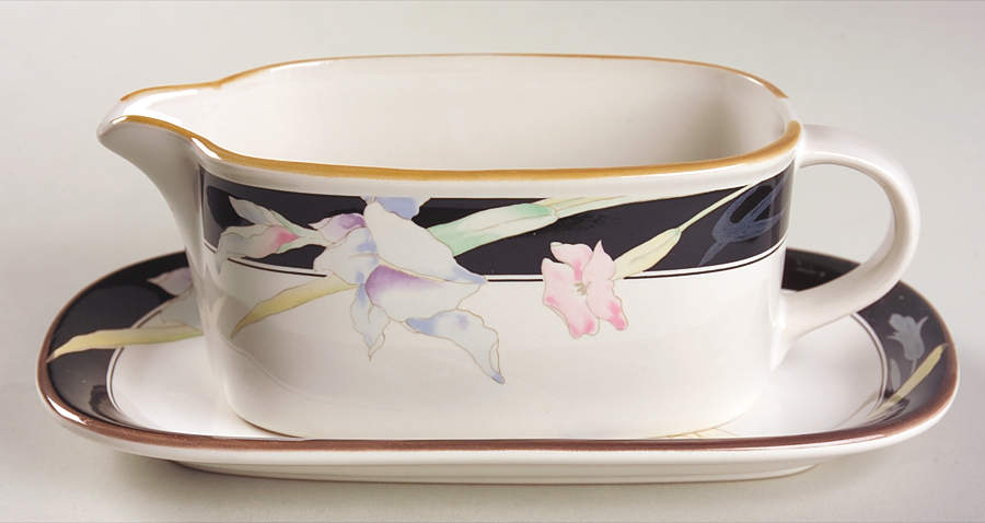 Night Passage Gravy Boat & Underplate by Savoir Vivre-1