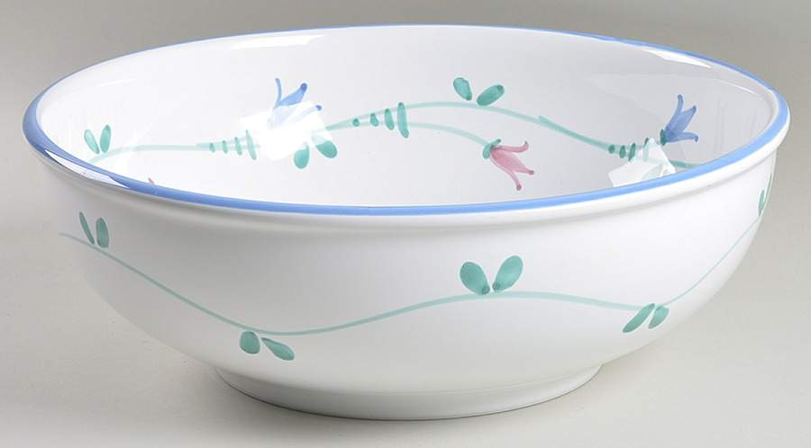 Portofino Blue 12" Large Salad Serving Bowl by Savoir Vivre-1