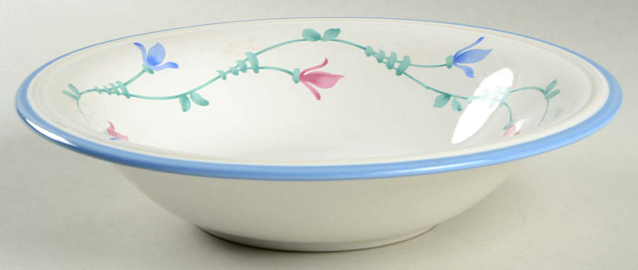 Portofino Blue 9" Round Vegetable Bowl by Savoir Vivre-1