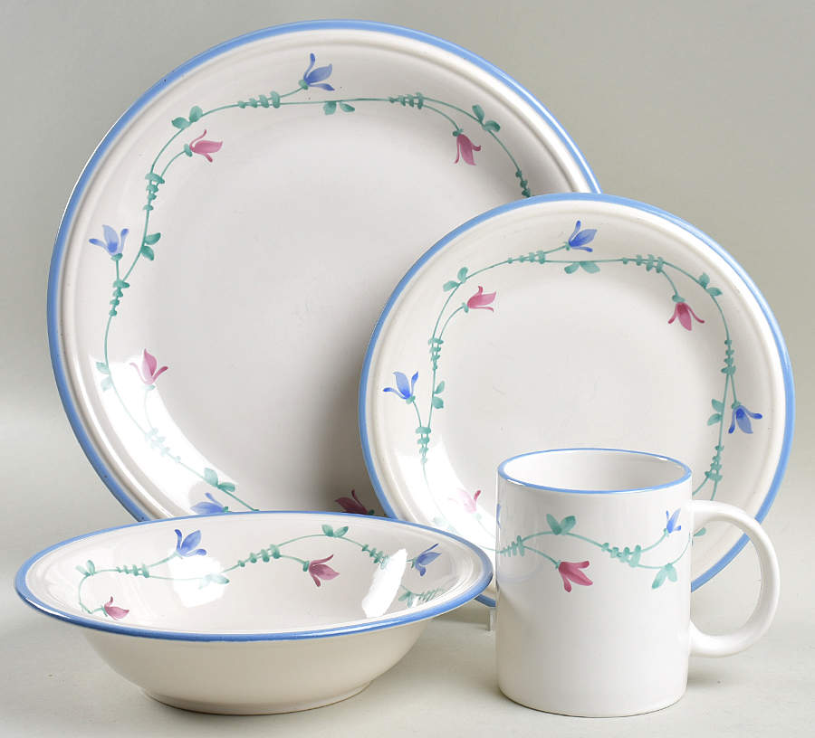 Portofino Blue 4 Piece Place Setting by Savoir Vivre-1