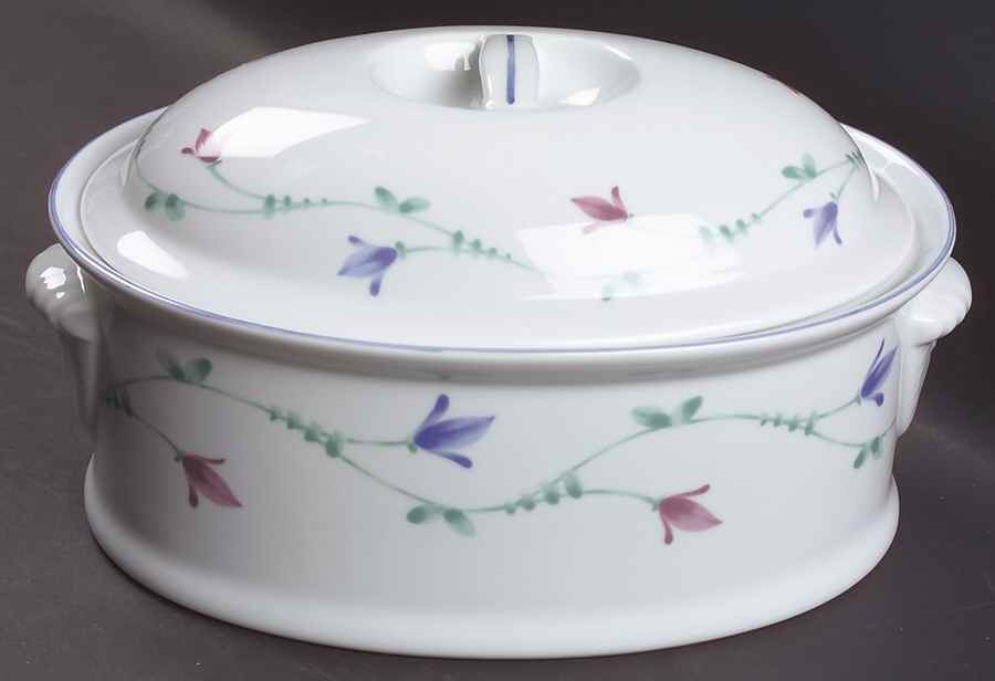 Portofino Blue 2 Quart Oval Covered Casserole by Savoir Vivre-1