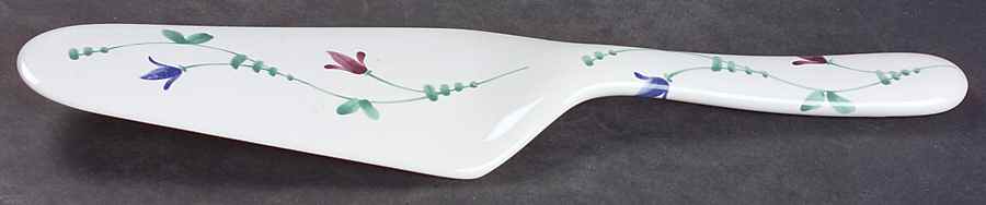 Portofino Blue Solid Ceramic Pie/Cake Server by Savoir Vivre-1