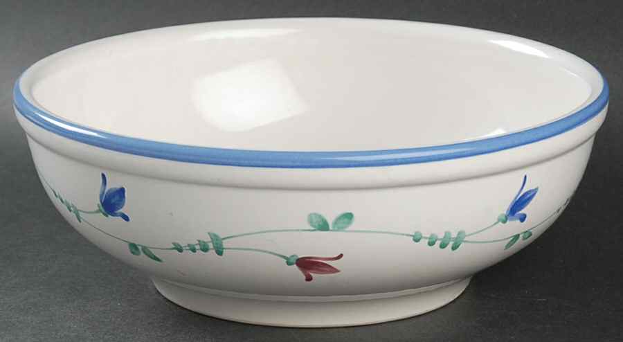 Portofino Blue 7" Round Vegetable Bowl by Savoir Vivre-1