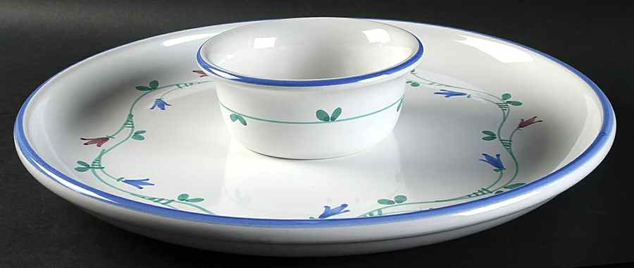 Portofino Blue (2 Piece) Chip & Dip Set by Savoir Vivre-1