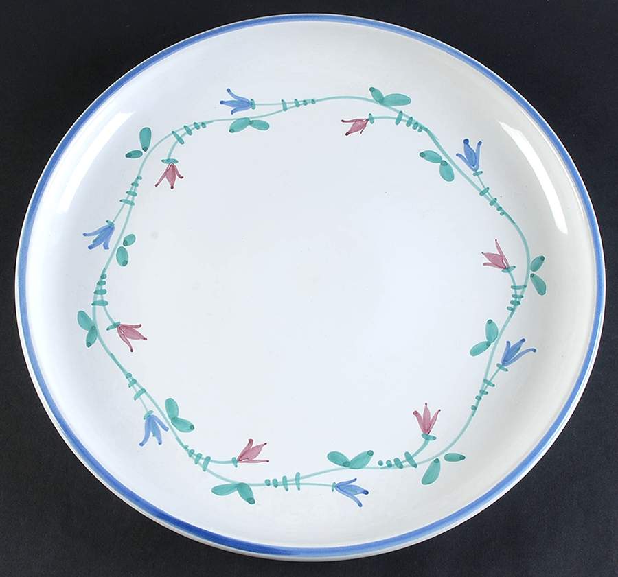 Portofino Blue 15" Chop Plate (Round Platter) by Savoir Vivre-1