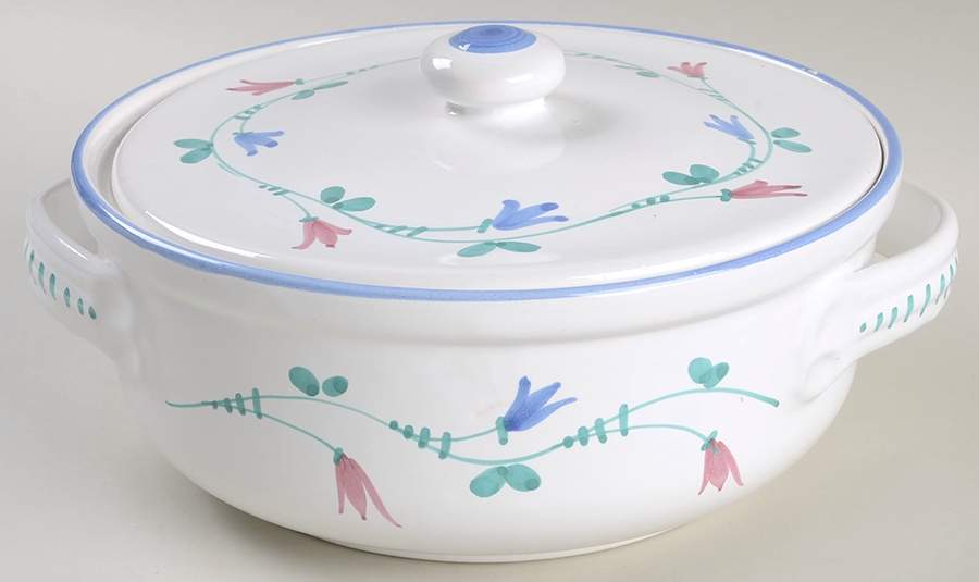 Portofino Blue 2.5 Qt Round Covered Casserole by Savoir Vivre-1