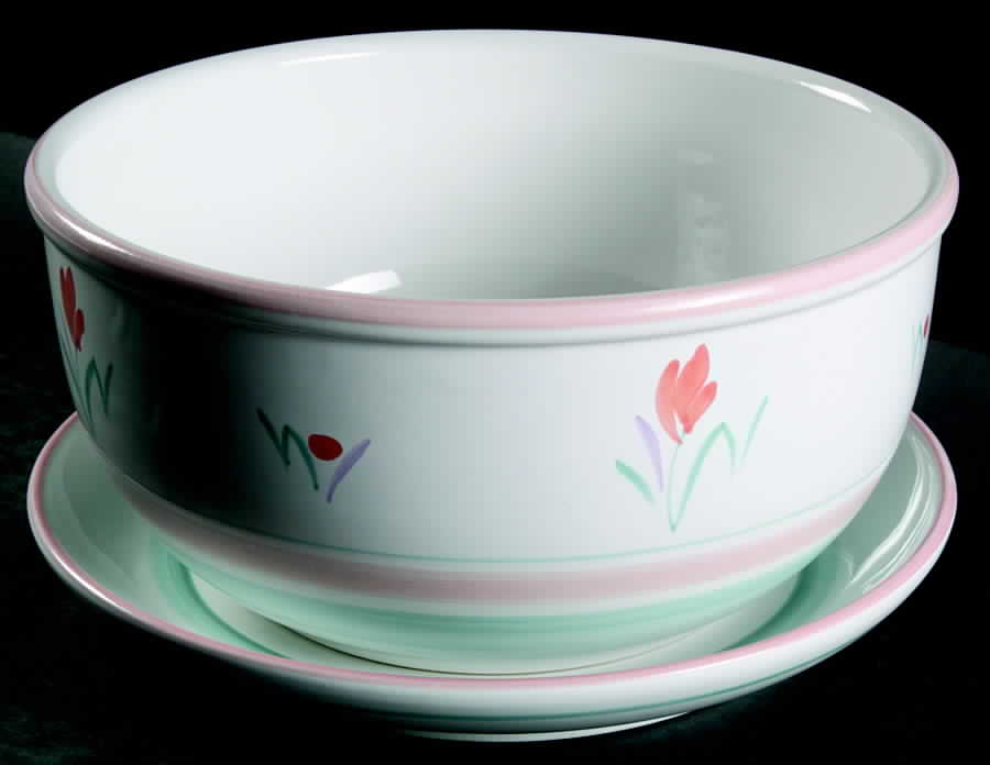 Soft Touch Pierced Berry Bowl and Underplate by Savoir Vivre-1