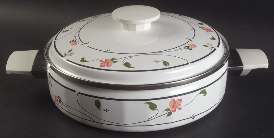 Spring Fantasy 3 Quart Metal Covered Casserole by Savoir Vivre-1
