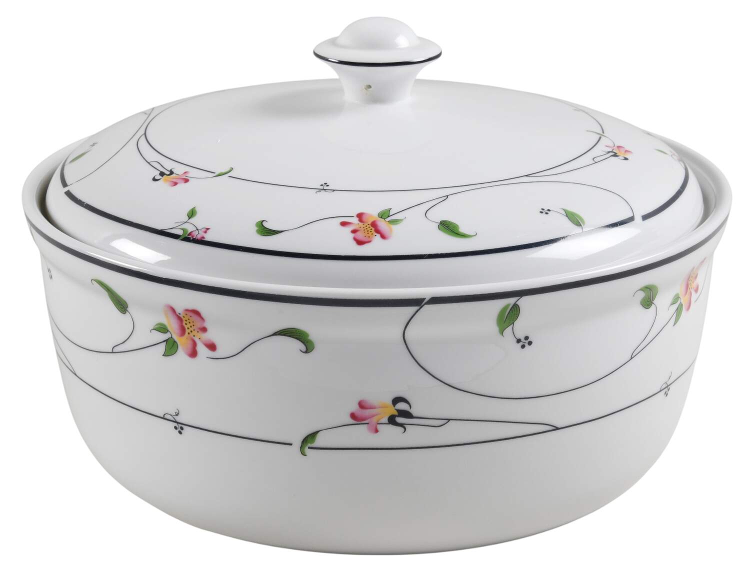 Spring Fantasy 2.75 Qt Round Covered Casserole by Savoir Vivre-1