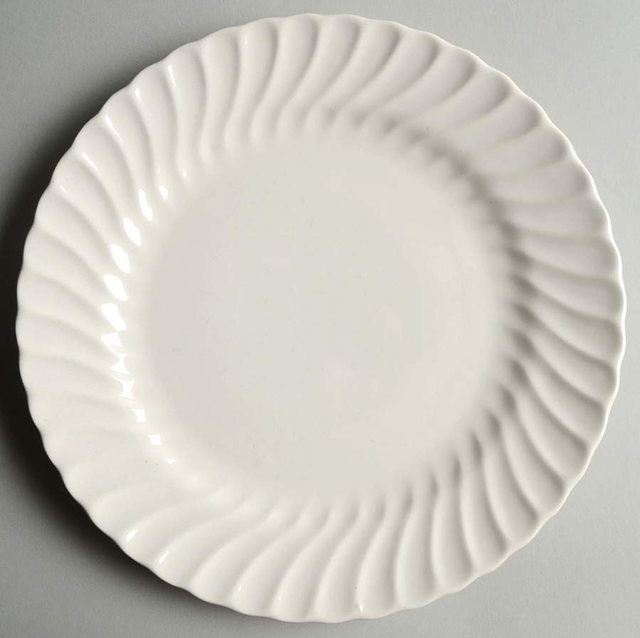 White Swirl Dinner Plate by SCIO-1