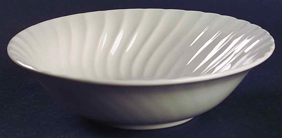 White Swirl Coupe Cereal Bowl by SCIO-1