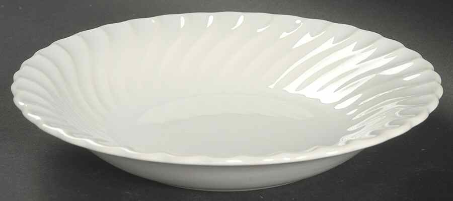 White Swirl Coupe Soup Bowl by SCIO-1