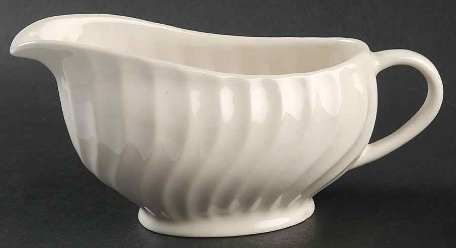 White Swirl Gravy Boat by SCIO-1
