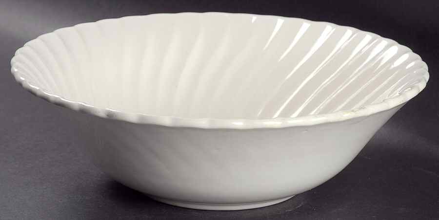 White Swirl 8" Round Vegetable Bowl by SCIO-1