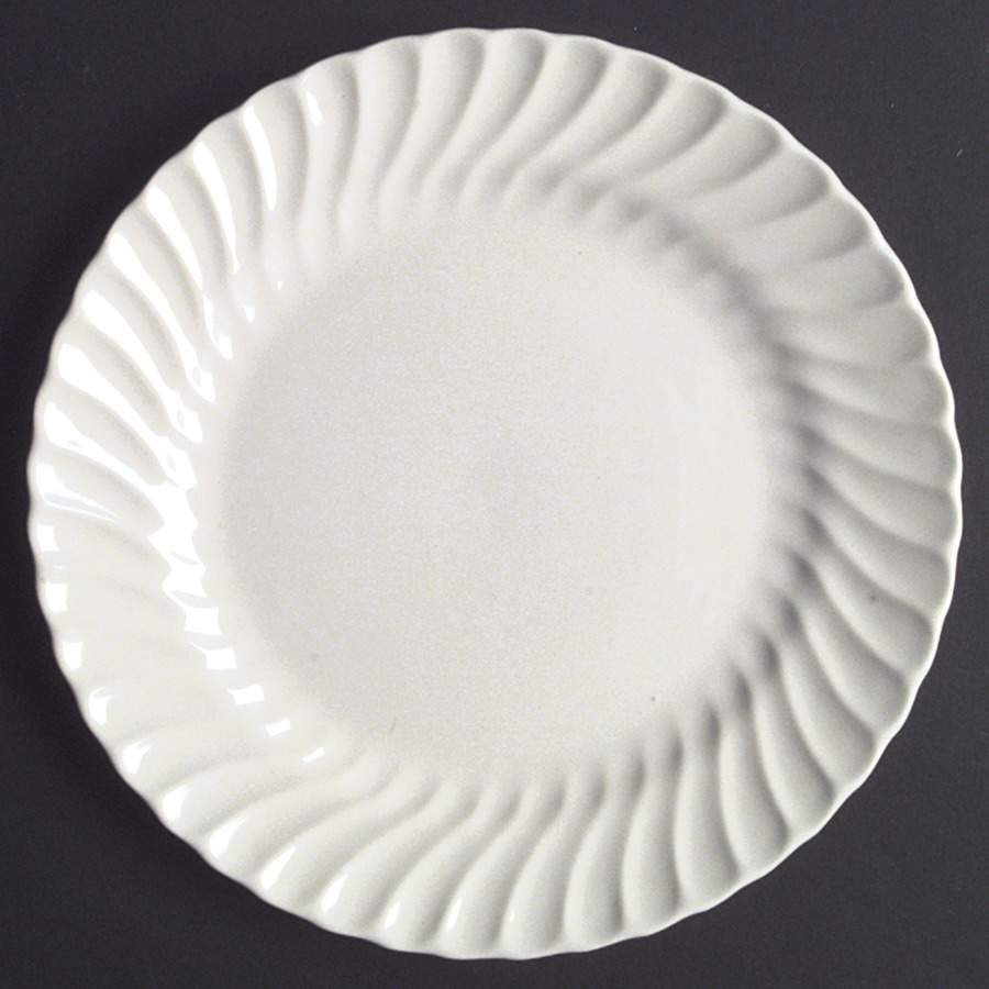 White Swirl Dinner Plate by SCIO-1