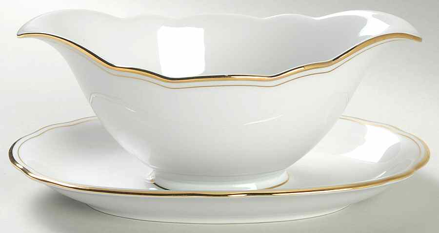 Feston Gravy Boat with Attached Underplate by Schirnding-1